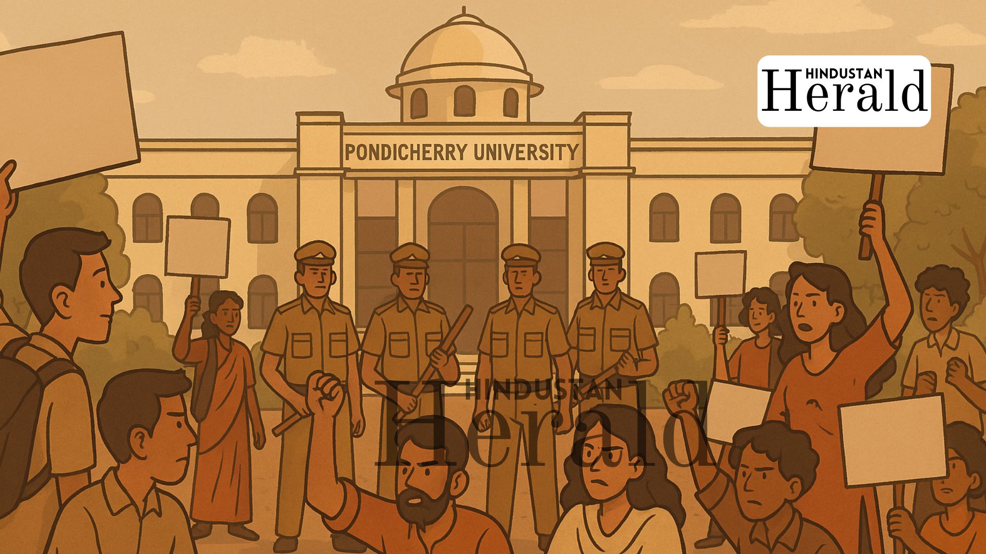 Pondicherry University Protest