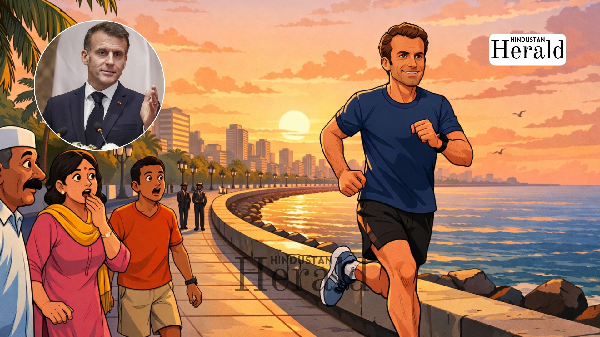 Emmanuel Macron Mumbai Run