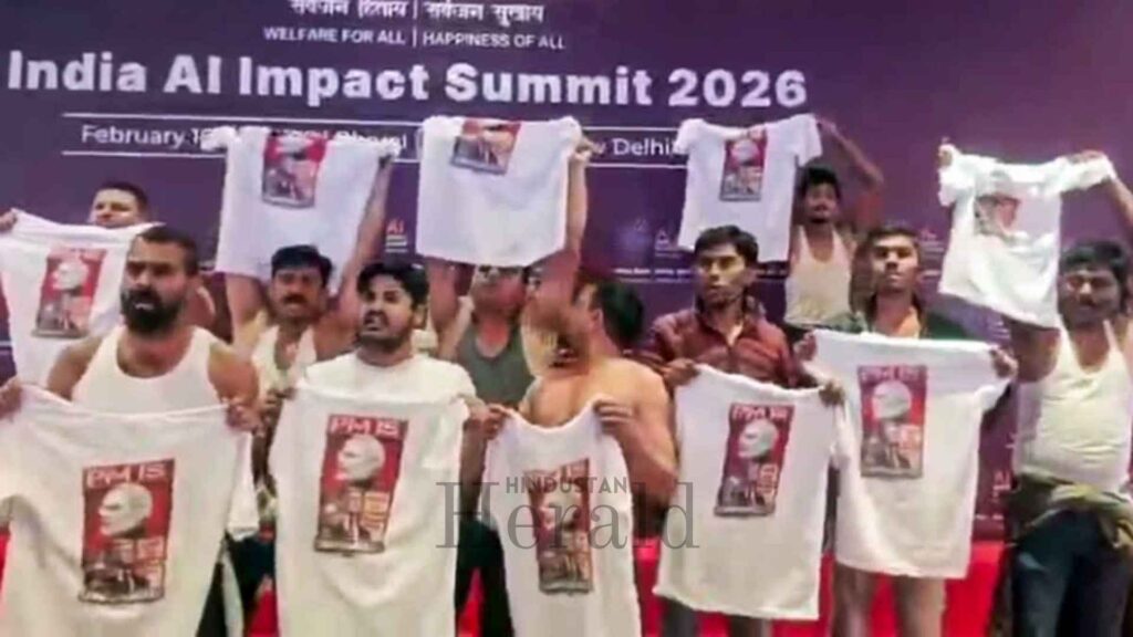 AI Impact Summit Protest
