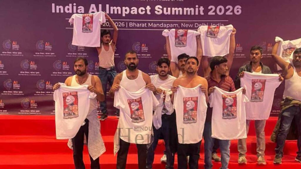 AI Impact Summit Protest