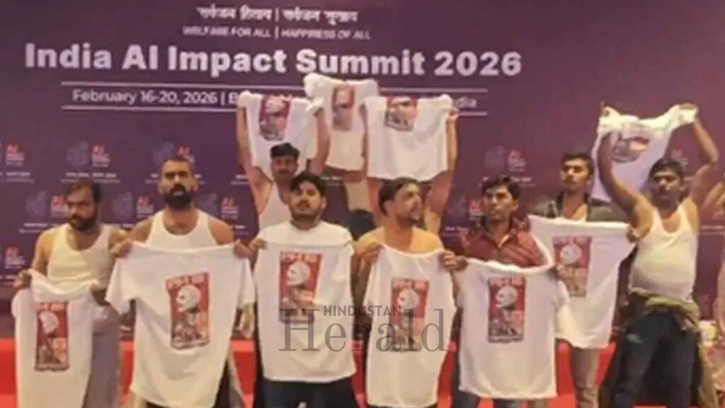 AI Impact Summit Protest