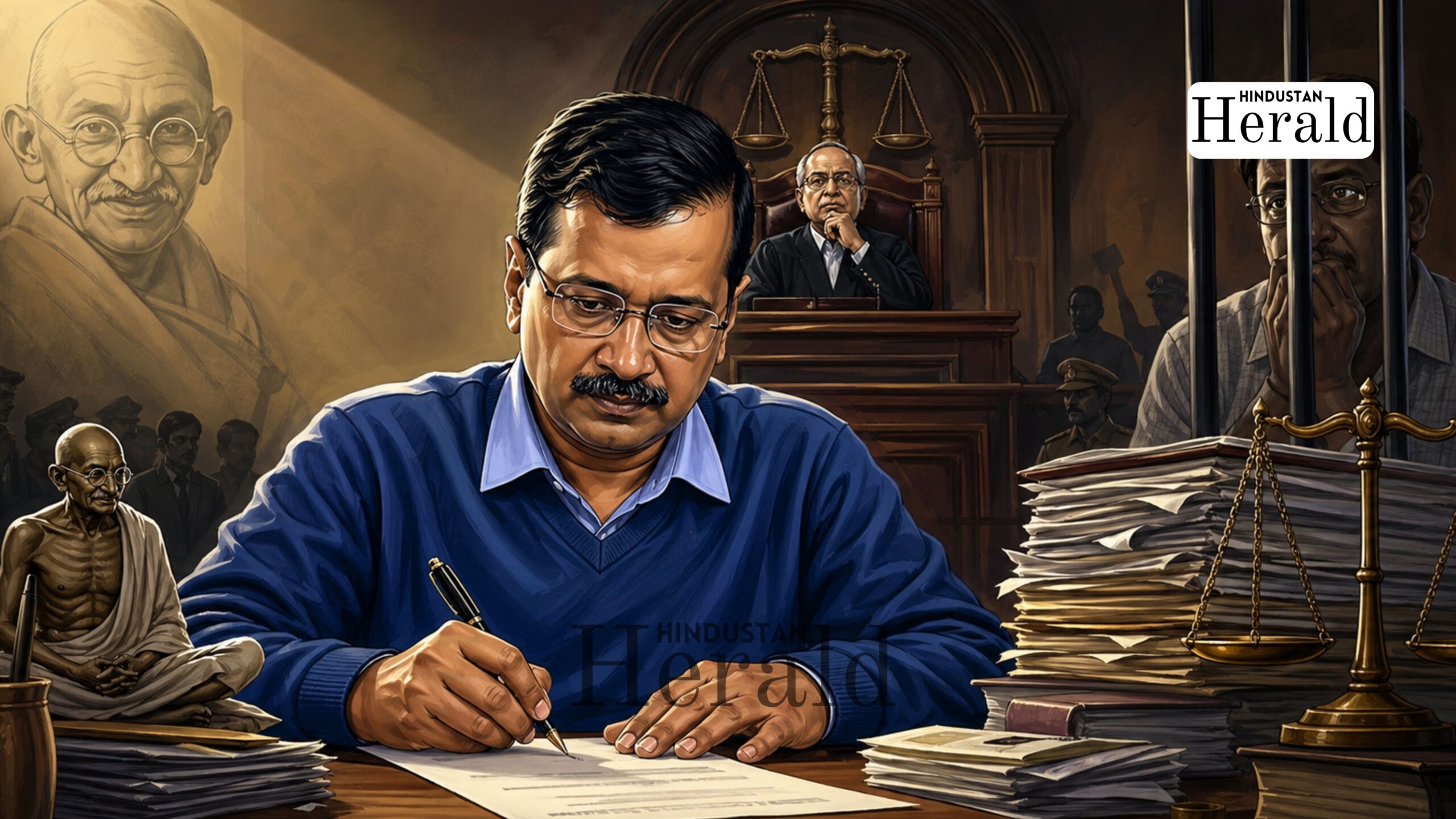 Kejriwal and Justice Swarana Kanta Sharma