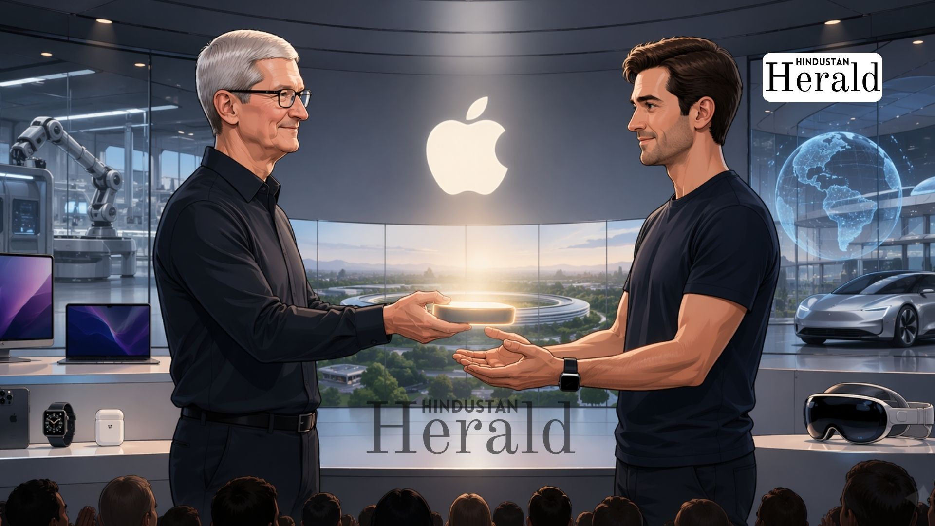 Tim Cook and John Ternus