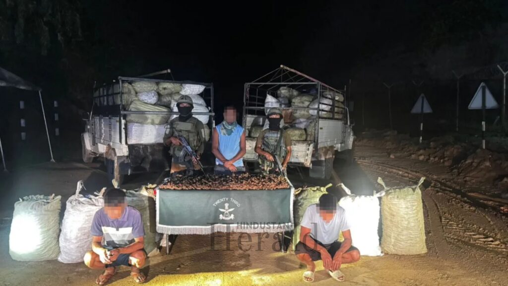 60000 Kg Smuggled Areca Nuts Seized in Assam and Mizoram Five Arrested