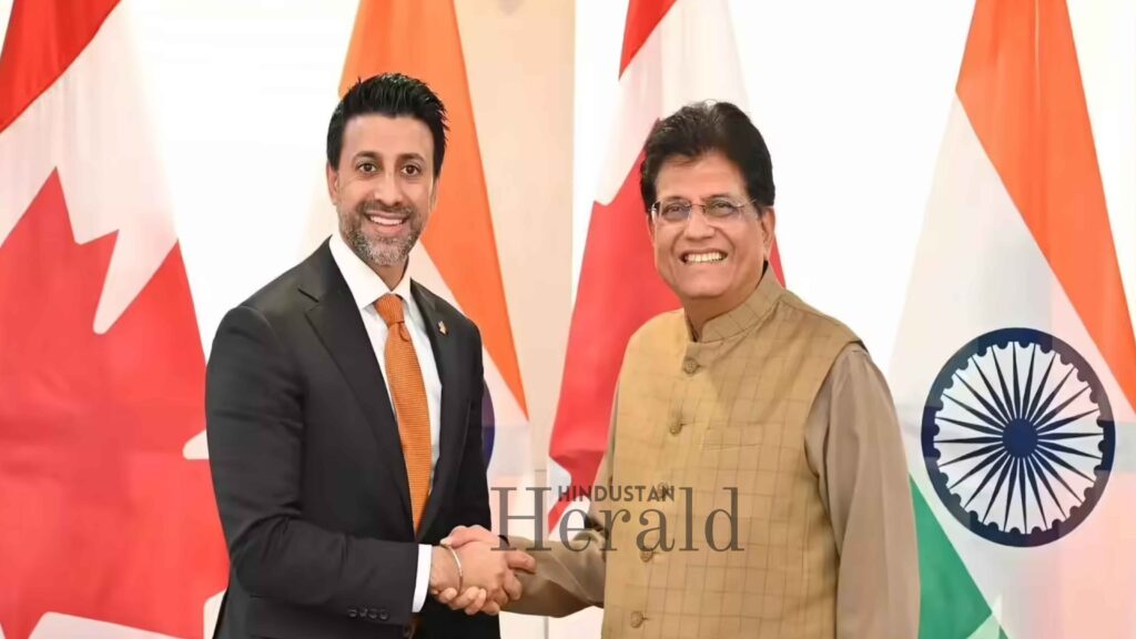 Minister Goyal and Canada's Maninder Sidhu