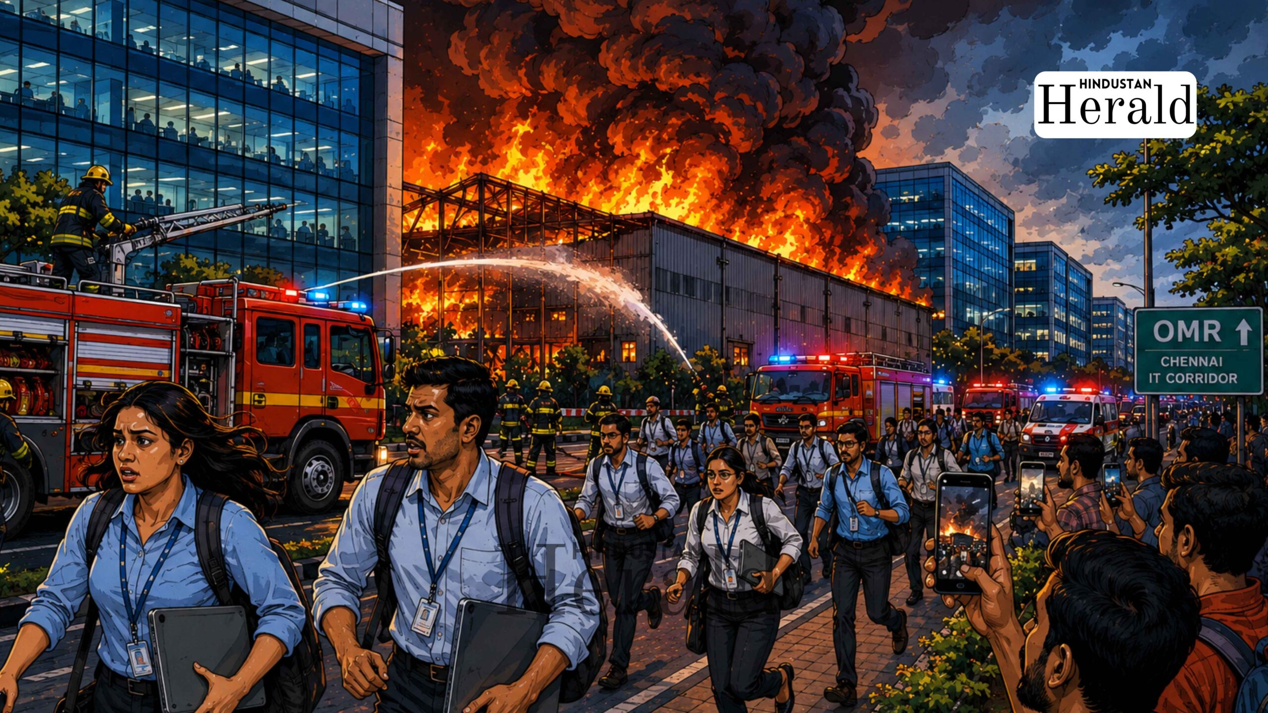 Tech Mahindra Fire Chennai