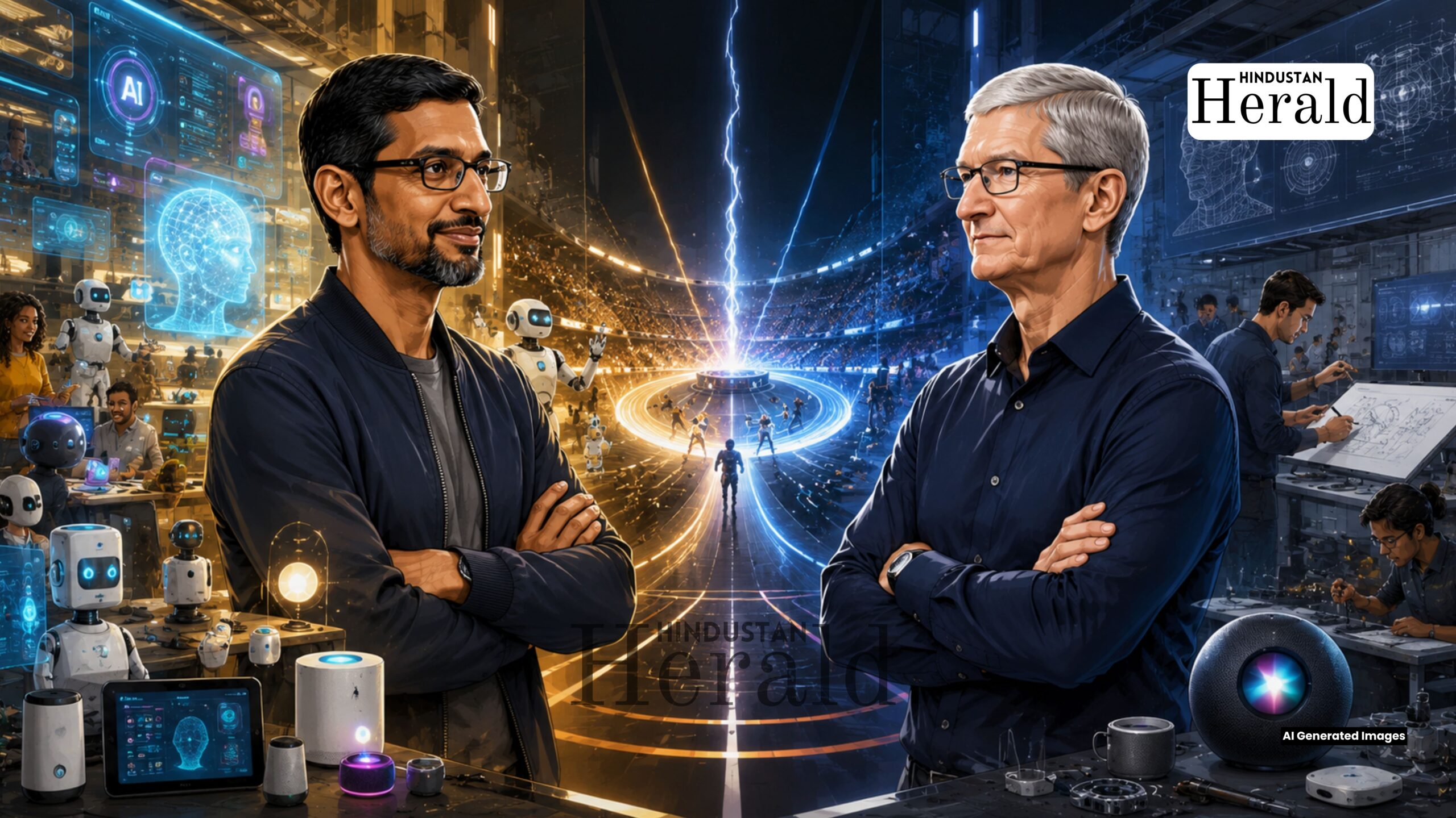 Apple Sundar Pichai and Tim Cook