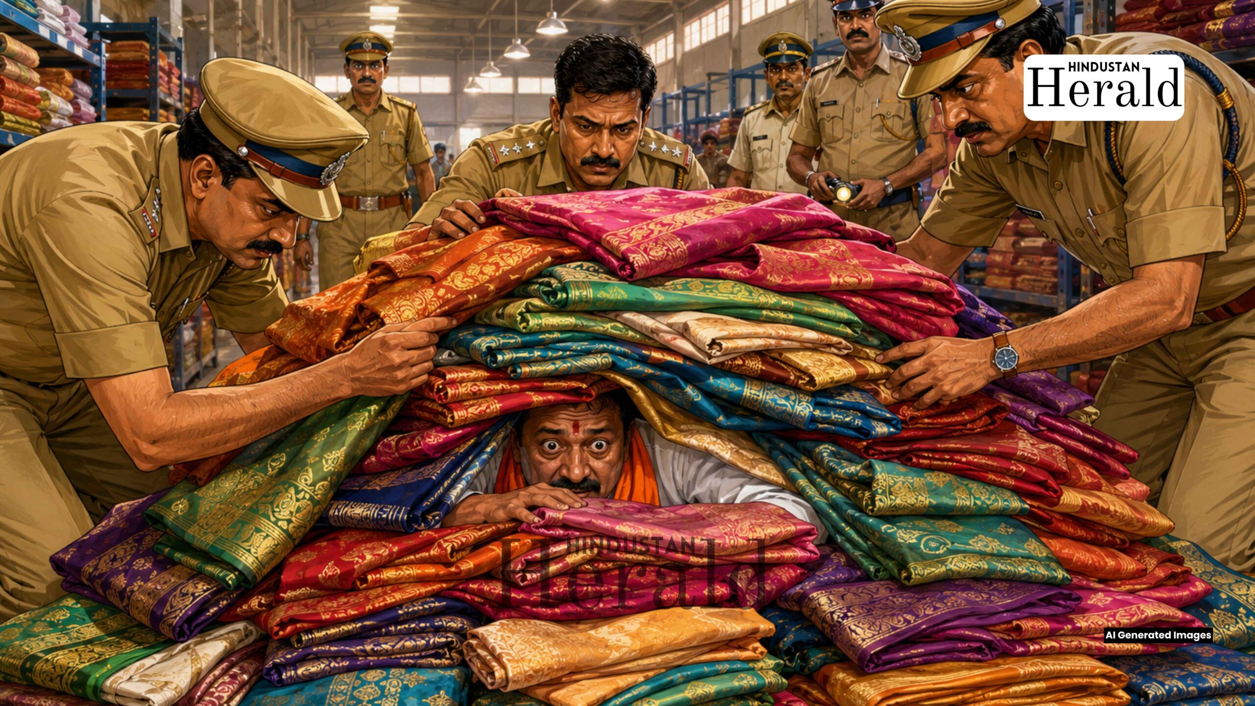 Trinamool worker arrested hiding sarees