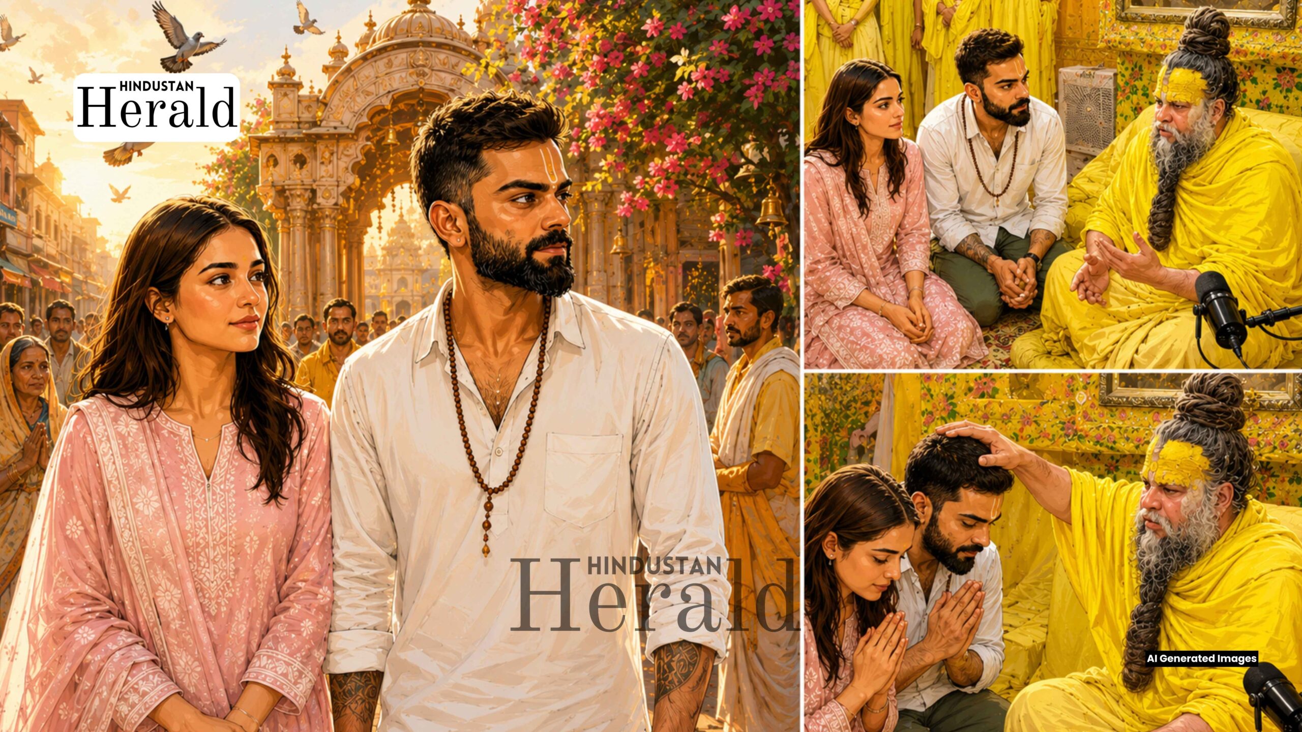 Virat Kohli and Anushka Sharma Vrindavan